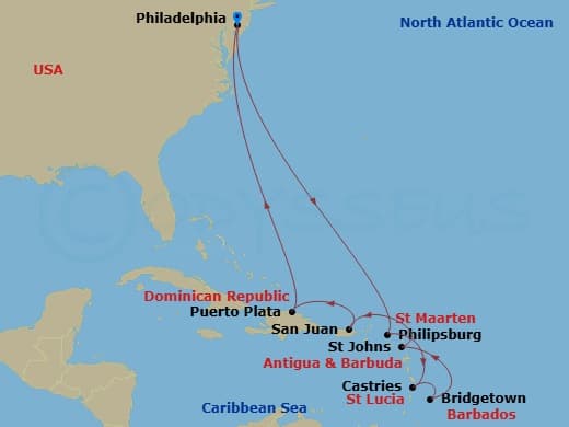 Itinerary map
