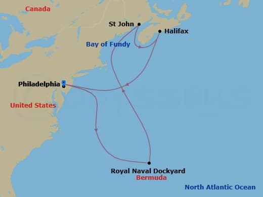 Itinerary map