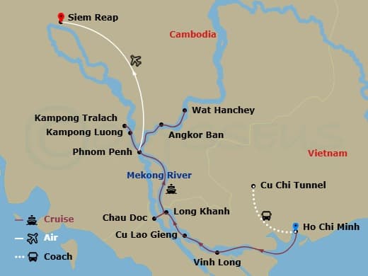 Itinerary map