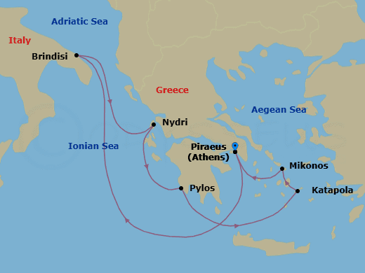 Itinerary map