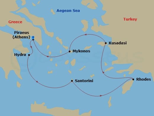 Itinerary map