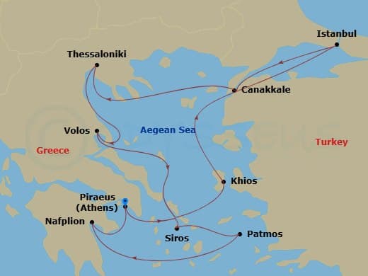 Itinerary map