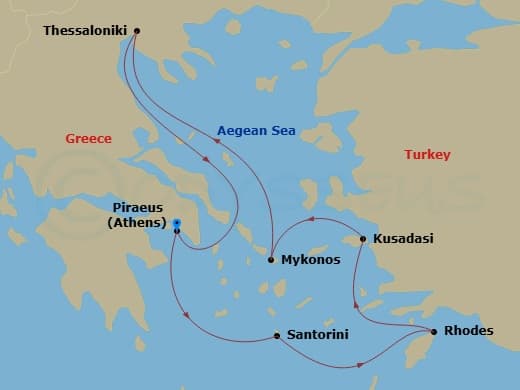Itinerary map