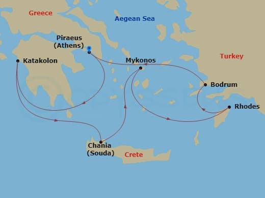 Itinerary map