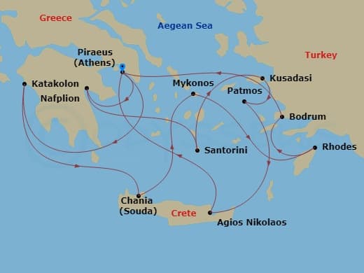 Itinerary map