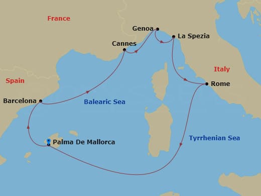 Itinerary map