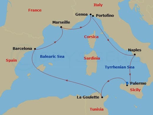 Itinerary map