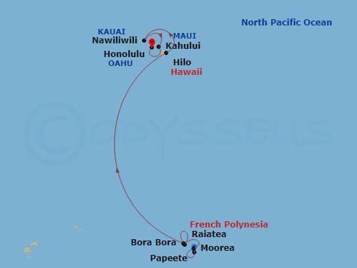 Itinerary map