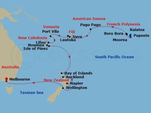 Itinerary map