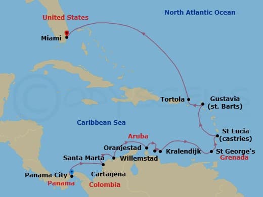 Itinerary map