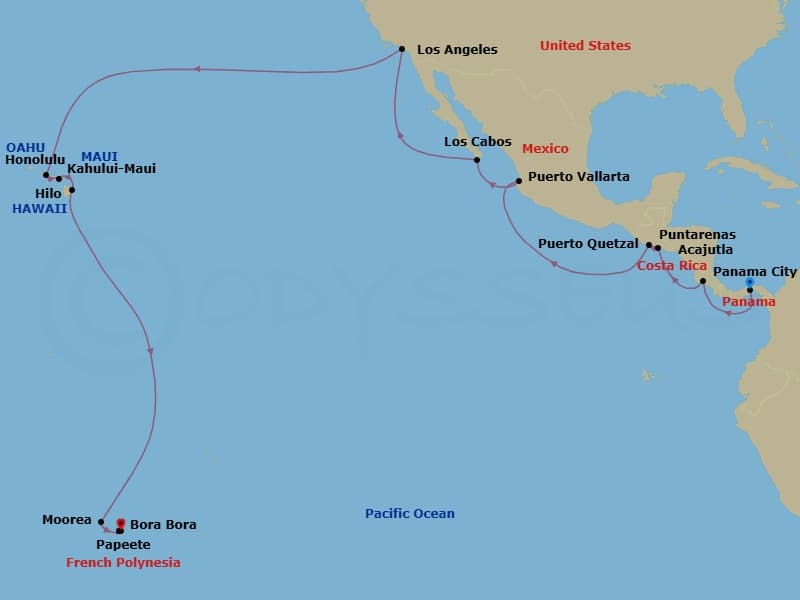 Itinerary map
