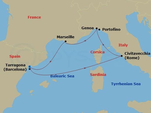 Itinerary map
