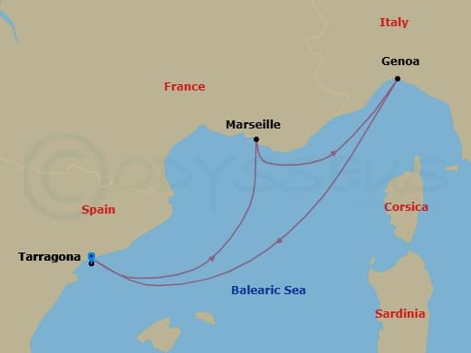 Itinerary map