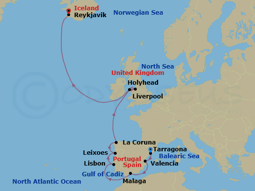 Itinerary map