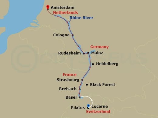Itinerary map