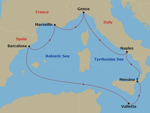 Itinerary map