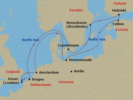Itinerary map