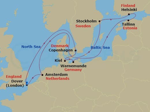 Itinerary map