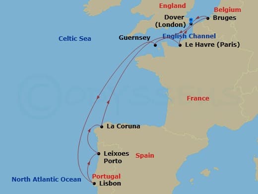 Itinerary map
