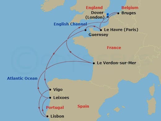 Itinerary map