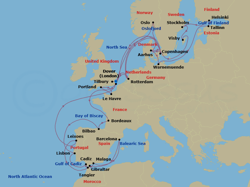 Itinerary map