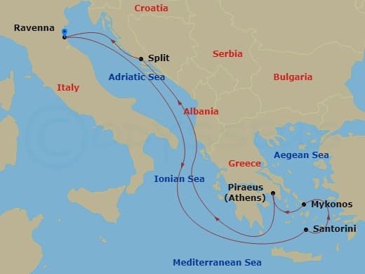 Itinerary map
