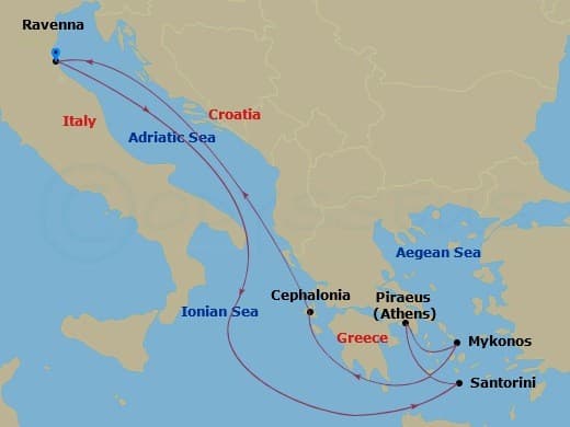 Itinerary map