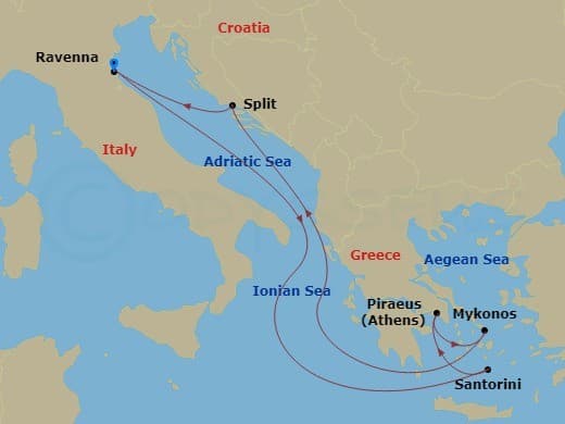 Itinerary map