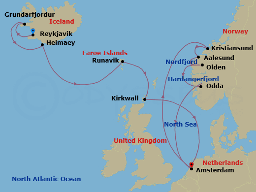 Itinerary map