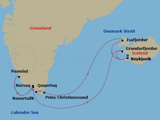 Itinerary map