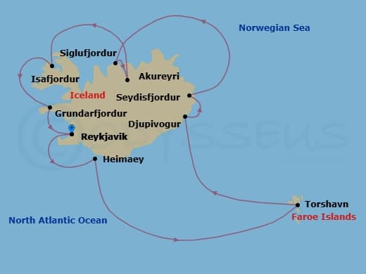 Itinerary map
