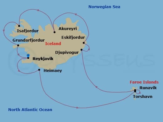 Itinerary map