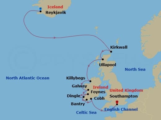 Itinerary map