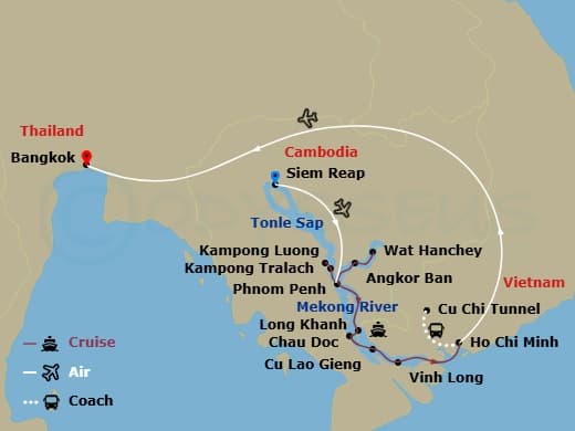Itinerary map