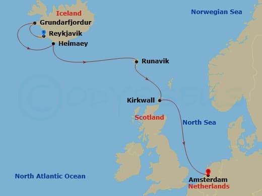 Itinerary map
