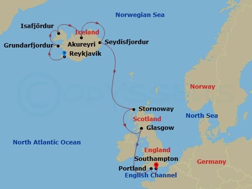 Itinerary map