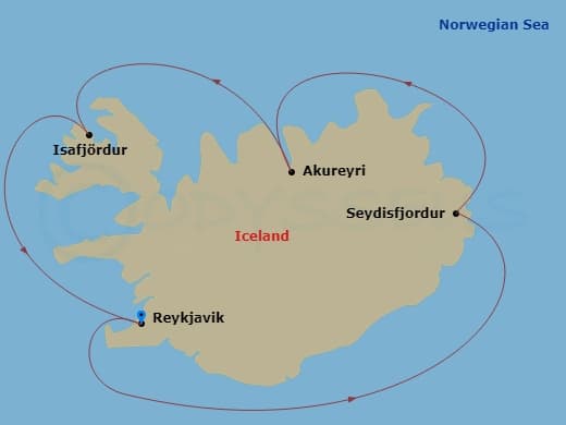Itinerary map