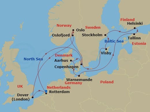 Itinerary map