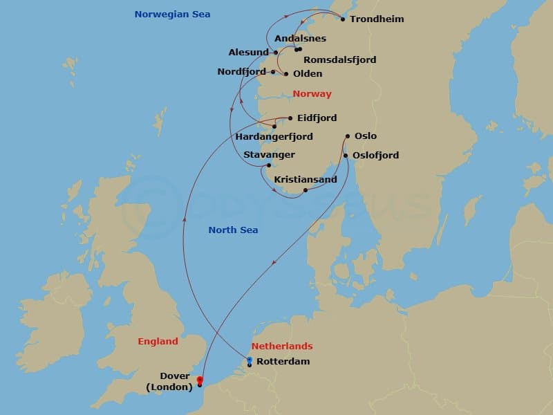Itinerary map