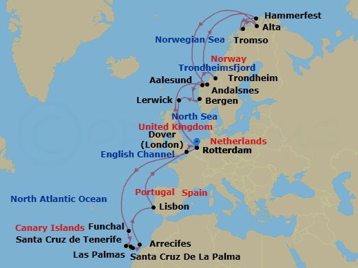 Itinerary map