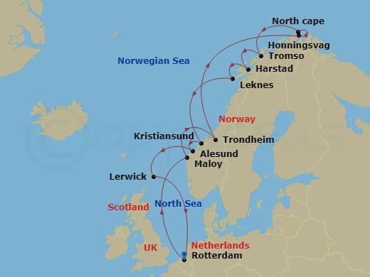 Itinerary map