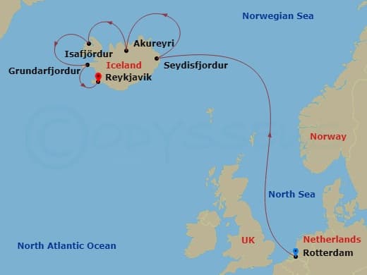 Itinerary map