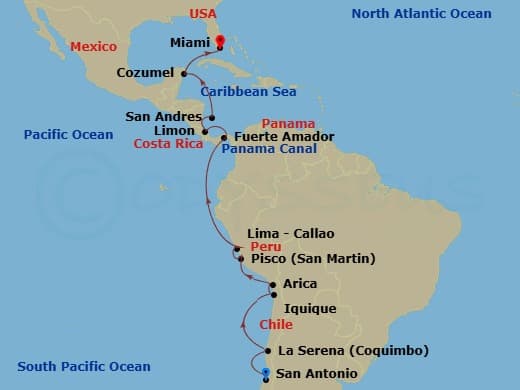 Itinerary map