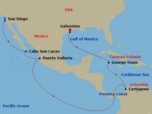 Itinerary map