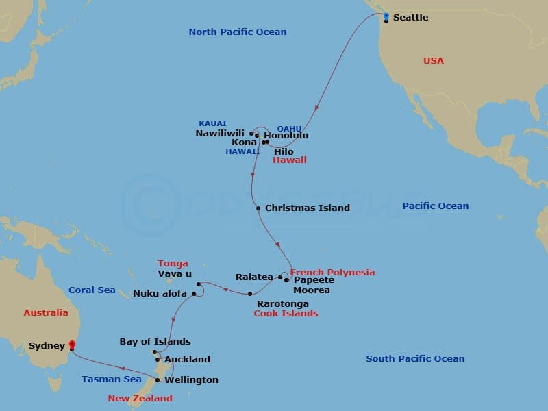 Itinerary map