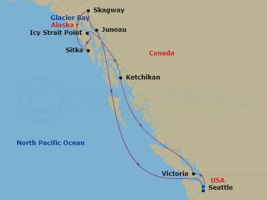 Itinerary map