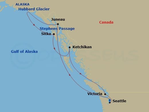 Itinerary map