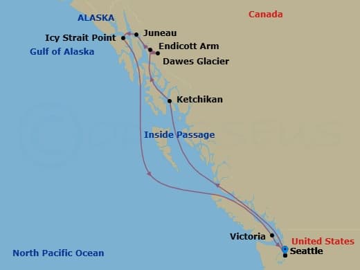 Itinerary map