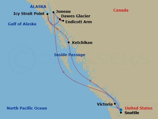 Itinerary map