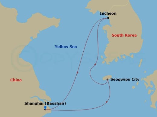 Itinerary map
